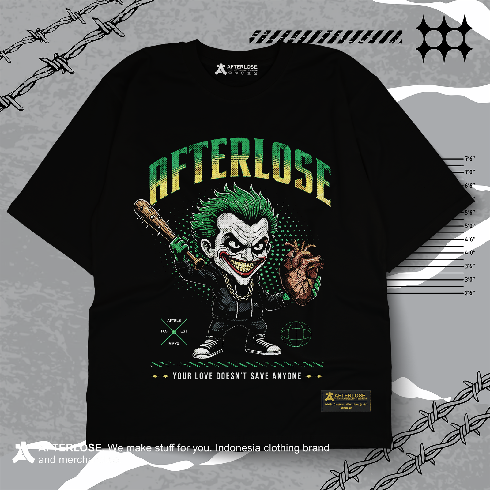 T-SHIRT OVERSIZE AFTERLOSE YOUR LOVE DOESNT SAVE ANYONE