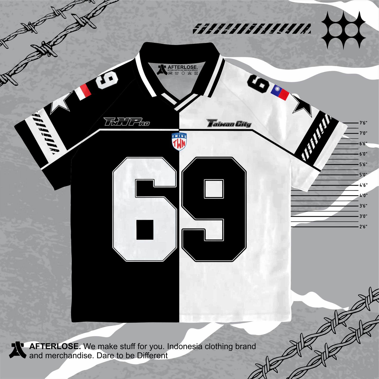 Afterlose Retro Oversize Formosa 69 Jersey